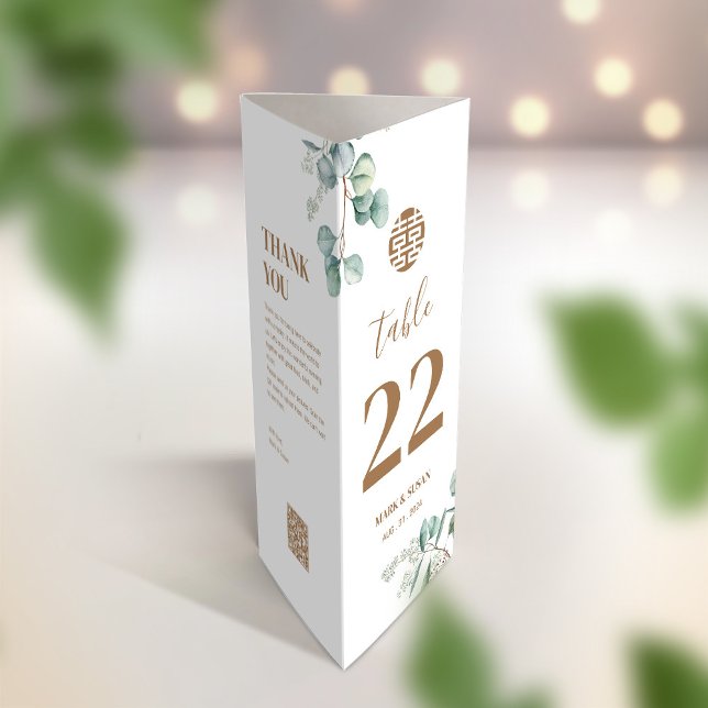 3 em 1 Número da tabela, Menu e cartões de agradec (Criador carregado)