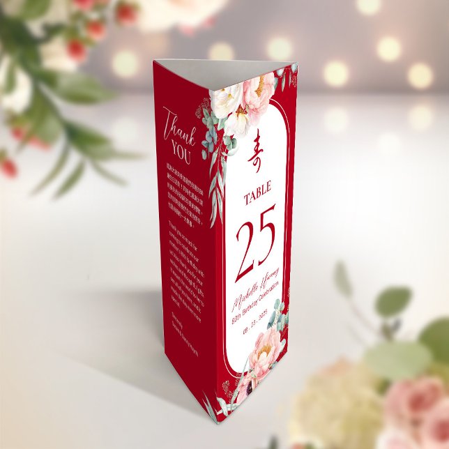 3 em 1 Número da tabela, Menu e cartões de agradec (Criador carregado)