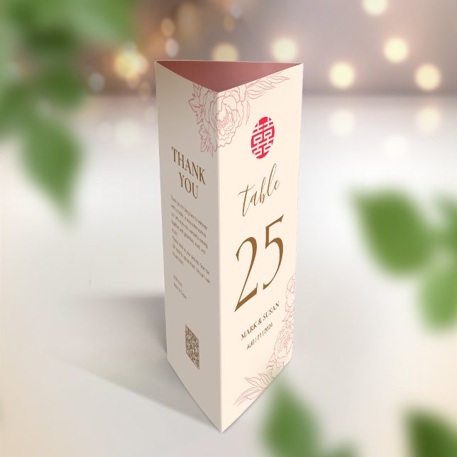 3 em 1 Número da tabela, Menu e cartões de agradec (Criador carregado)