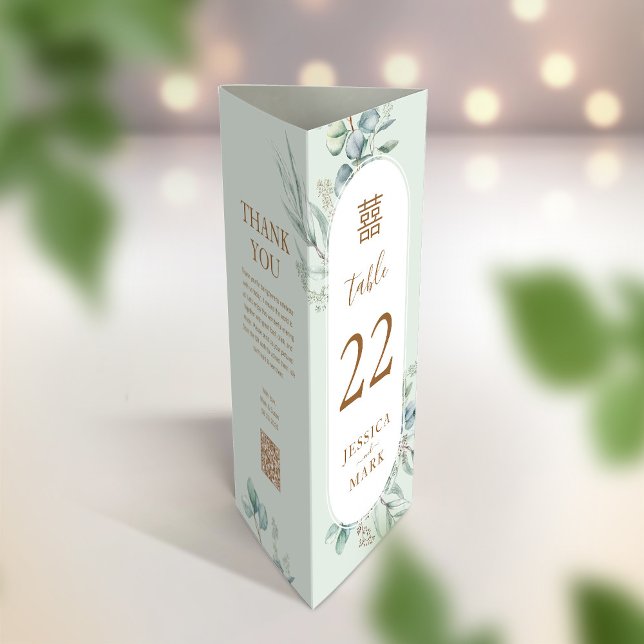 3 em 1 Número da tabela, Menu e cartões de agradec (Criador carregado)