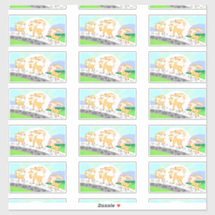 3 etiquetas ásperos do contorno de cabra de Billy