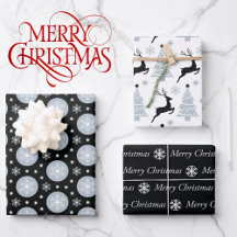 3 Floco de Neve Preto de Natal Branco Coordenado