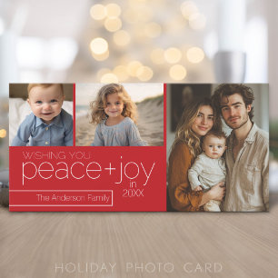 3 fotos com Cartões de natal de Ano Novo - Vermel