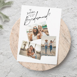 3 Fotos - Modelo de placa de proposta Bridesmaid