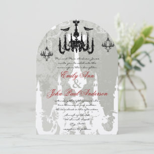 3 Lustres Pretos Convite de Casamento Pássaros do
