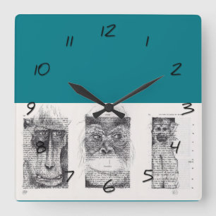 3 macacos Chineses Ano Novo Zododíaco Relógio de P