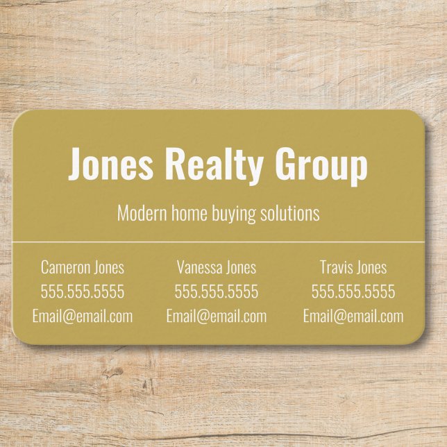 3 Nomes Logotipo do Código QR | Cartão de visita m (business card with slot for three names professional chartreuse with white text, two contacts)