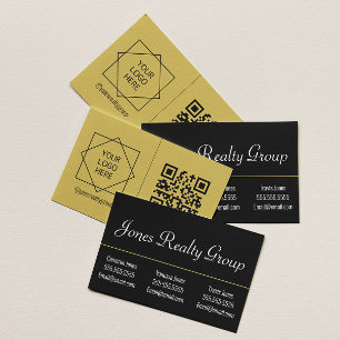 3 Nomes Logotipo do Código QR   Cartão de visita p