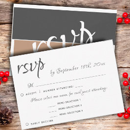 3 Opções de Menu Elegante Resposta de Convite de C