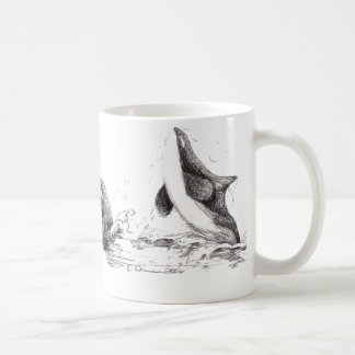 3 orcas que jogam a caneca básica