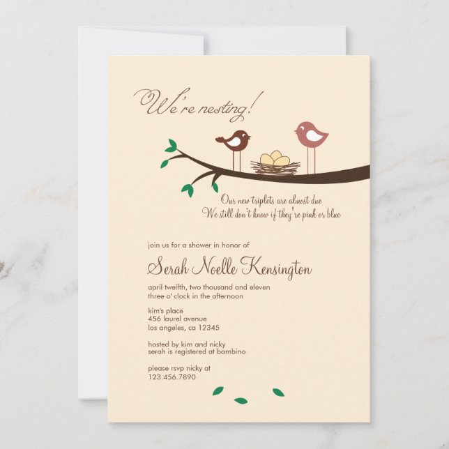 3 Ovos Amarelos Tripletos Convite ao Chá de fralda (Frente)