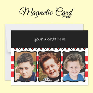 3 palavras fotopersonalizadas cartão magnético ver