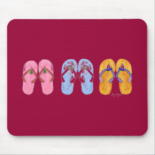 3 pares de flip-flops Mousepad