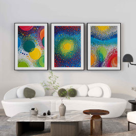 3 Wall Art of Color Mix Painting