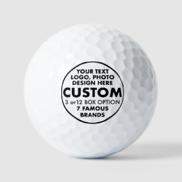 3 x Bolas de Golf Personalizadas de Valor de Orçam