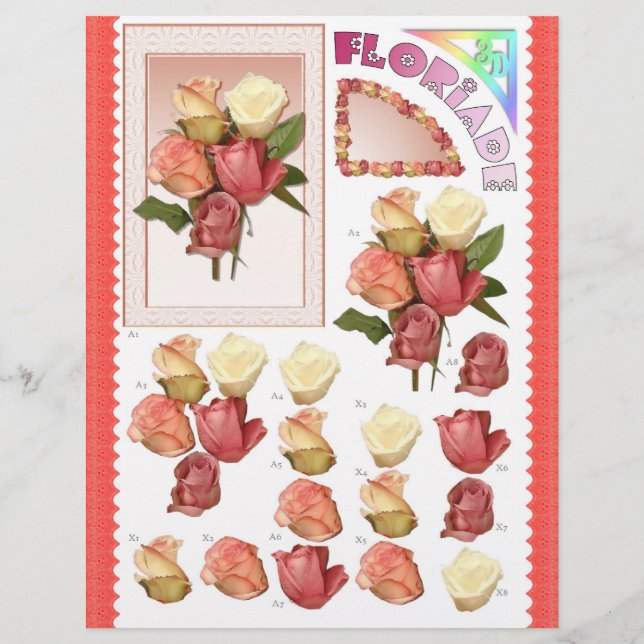 3D Decoupage - Floriade - Rosa (Frente)