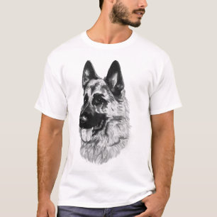 3d design gráfico de camiseta com rosto de cão