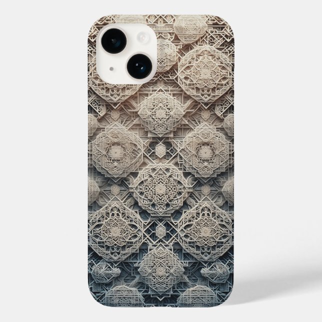 3D Layered Geometric Carving Phone Case Intricate (Verso)
