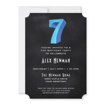 3D legal no Convite de aniversário 7 preto