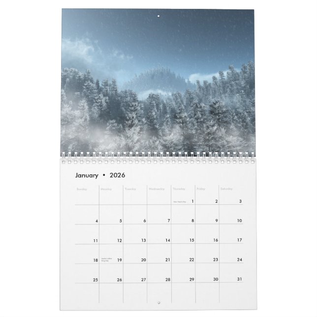 3D paisagens - calendário de parede 2010 (Jan 2026)