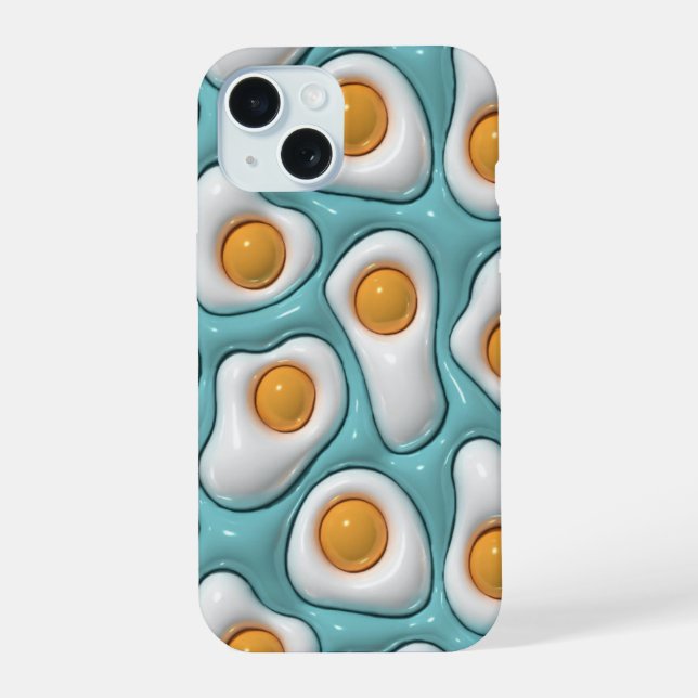 3D Puffy Sunny Side Up Mint Capa de telefone (Verso)