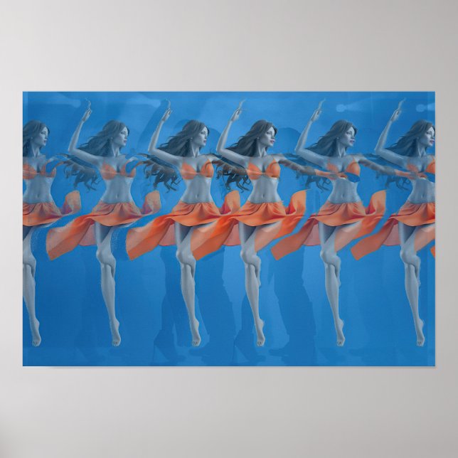 3D Stereogram Dancer Poster (Frente)