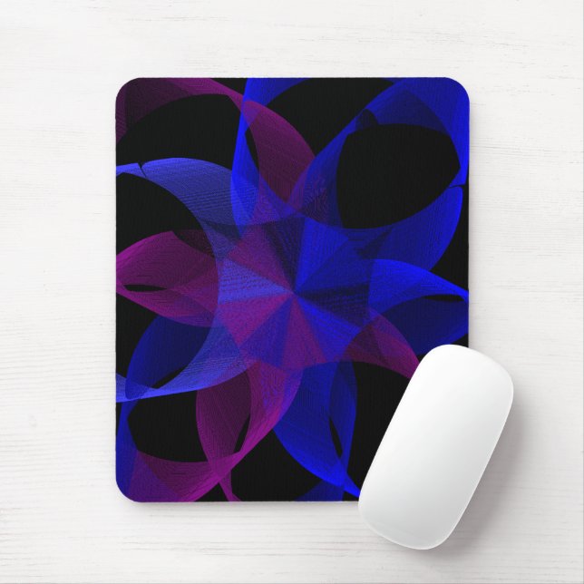 3D To 2D Cylinder Ring Geometric Mouse Pad (Com mouse)