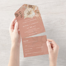 3in1 BOHO Pampas Grass Terracotta Weding RSVP