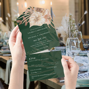 3in1 BOHO Pampas Grass Terracotta Weding RSVP