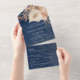 3in1 BOHO Pampas Grass Terracotta Weding RSVP