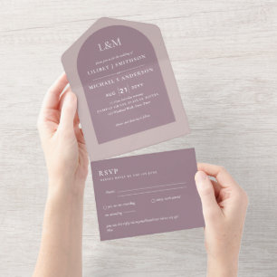3in1 Modern Typografia Arch Colorways Weding RSVP