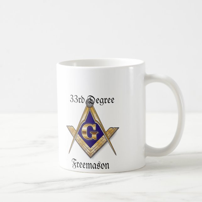 3ó Caneca do branco do Freemason do grau (Direita)