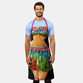 3rd Luau ou Kitchen Laughter Apron