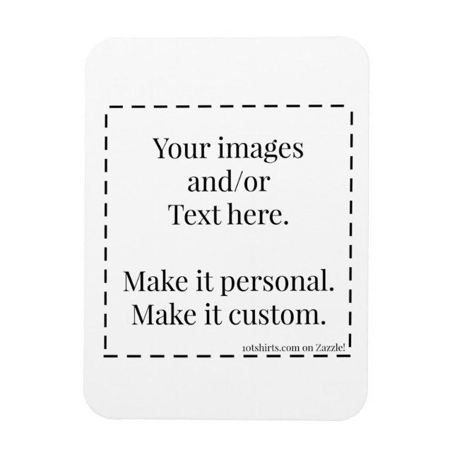 3x4" Pronto para personalizar o ímã (Vertical)