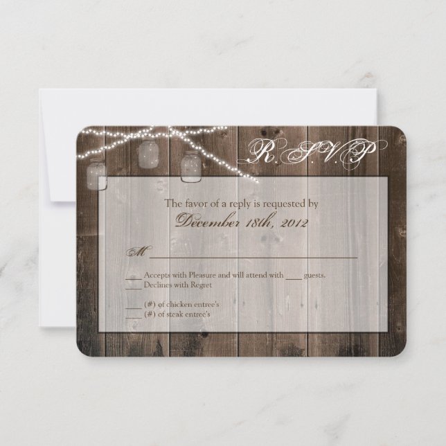 3x5 Luzes de string de resposta R.S.V.P. (Frente)