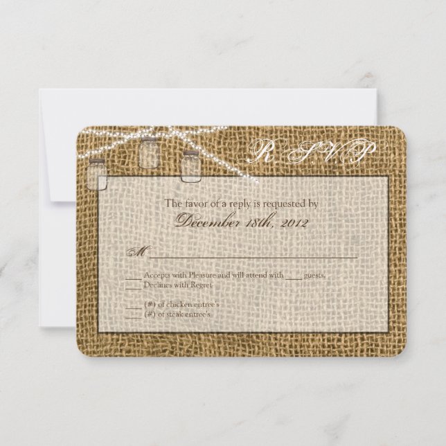 3x5 Luzes de string de resposta R.S.V.P. (Frente)