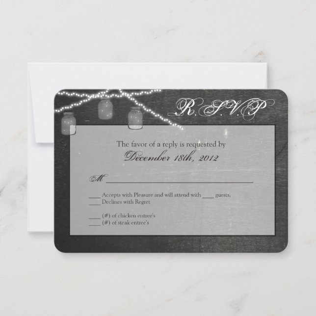 3x5 Luzes de string de resposta R.S.V.P. (Frente)