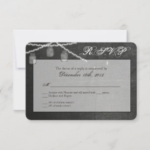 3x5 Luzes de string de resposta R.S.V.P.