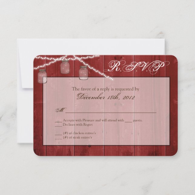 3x5 Luzes de string de resposta R.S.V.P. (Frente)