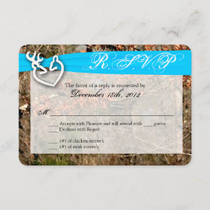 3x5 R.S.V.P. Placa de Resposta Doe Casal Buck Camo