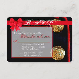 3x5 R.S.V.P. Placa de Resposta Marinha Vestido Blu