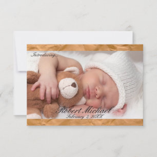 3x5Belo anúncio de Newborn Rustic Boy