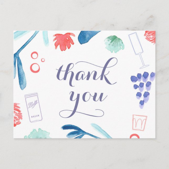 4º de julho obrigado você cartão postal, estrelas  (Frente)