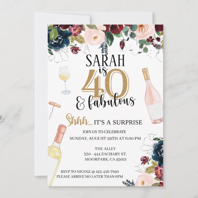 40º, ANIVERSÁRIO DE 40 ANOS, FESTA DE VINHOS, SURP (Frente)