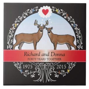 40º aniversário de casamento personalizado, Buck &