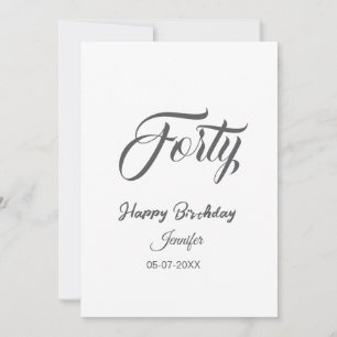 40º aniversário letra quarenta adicionar nome data