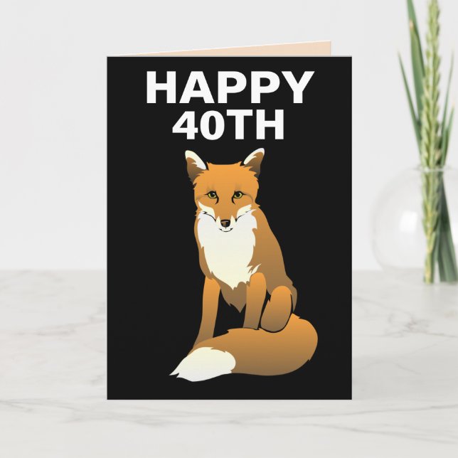 40º CARTÕES DE ANIVERSÁRIO FELIZ DE FOX FOX (Frente)