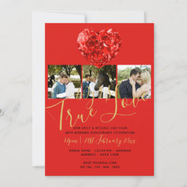 40º Convite de 40º aniversário do casamento RUBY