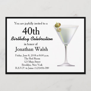 40º Convite Surpresa Martini Aniversário