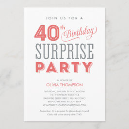 40º Convites Surpresa de Aniversário